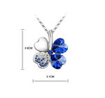 Buy Crunchy Fashion Clubbed Hearts Blue Pendant Set - Purplle