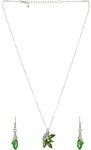 Buy Crunchy Fashion Crystal Peacock Pendant Set - Purplle