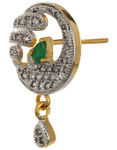 Buy Crunchy Fashion Waves Of Zircon Green Pendant Set - Purplle