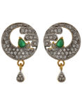 Buy Crunchy Fashion Waves Of Zircon Green Pendant Set - Purplle