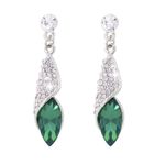 Buy Crunchy Fashion Jade Green Tear Drop Crystal Pendant Set - Purplle