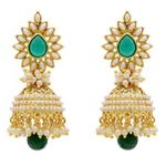 Buy Crunchy Fashion Glorious Pearly Fresh Glamour Jhumka - Purplle