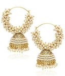 Buy Royal Bling Pearl Hoop Jhumka Earrings - Purplle