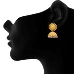 Buy Royal Bling Golden Dome Jhumka Earrings - Purplle