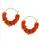 Buy Royal Bling Orange Pearl Hoop Earrings - Purplle
