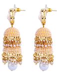Buy Crunchy Fashion Glittering Pearl Traditional Jhumki For Girls - Purplle