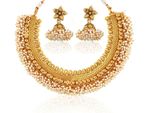 Buy Royal Bling Pearl Dropping Precious Jewel Set - Purplle