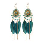 Buy Ferosh Ladybug Feather Earrings - Purplle
