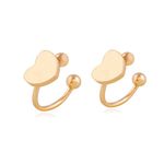 Buy Ferosh Golden Heart Earclip - Purplle