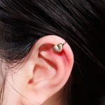 Buy Ferosh Golden Heart Earclip - Purplle