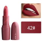 Buy Miss Rose Matte Makeup Lipstick Waterproof 7301-026B #42 - Purplle