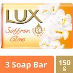 Buy Lux Saffron Glow Soap Bar (3 x 150 g) with Save Rs. 6/- - Purplle