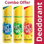 Buy Set Wet Cool, Charm and Mischief Avatar Deodorant Spray Perfume, 150 ml Each (Pack of 3) - Purplle