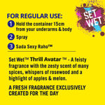 Buy Set Wet Cool, Swag and Thrill Avatar Deodorant Spray Perfume, 150 ml Each (Pack of 3) - Purplle