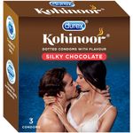 Buy Durex Kohinoor Condoms, Silky Chocolate- 3s - Purplle