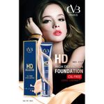Buy CVB Paris Hd High Definition Foundation Oil Free Long Lasting Shade-02 (40 ml) - Purplle