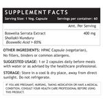 Buy INLIFE Boswellia Serrata Extract (Boswellic Acids > 65%) Joint Supplement, 400 mg - 60 Vegetarian Capsules - Purplle