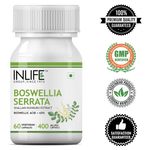 Buy INLIFE Boswellia Serrata Extract (Boswellic Acids > 65%) Joint Supplement, 400 mg - 60 Vegetarian Capsules - Purplle