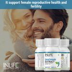 Buy INLIFE Shatavari Extract Asparagus Recemosus (Saponins > 20%) Women's Wellness Supplement, 500 mg - 60 Vegetarian Capsules - Purplle