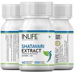 Buy INLIFE Shatavari Extract Asparagus Recemosus (Saponins > 20%) Women's Wellness Supplement, 500 mg - 60 Vegetarian Capsules - Purplle