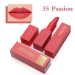 Buy Miss Rose Brand lips Matte Moisturizing Lipstick Vitamin E Waterproof 7301-035B #35 - Purplle