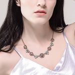 Buy Ferosh Flory Rhinestone Necklace - Purplle