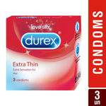 Buy Durex Condoms, Extra Thin- 3s - Purplle