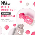Buy NY Bae Matte Nail Enamel - Frozen Yogurt 2 (6 ml) | Nude | Luxe Matte Finish | Highly Pigmented | Chip Resistant | Long lasting | Full Coverage | Streak-free Application | Vegan | Cruelty Free | Non-Toxic - Purplle