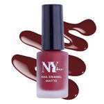 Buy NY Bae Matte Nail Enamel - Soft Pretzel 5 (6 ml) | Red | Luxe Matte Finish | Highly Pigmented | Chip Resistant | Long lasting | Full Coverage | Streak-free Application | Vegan | Cruelty Free | Non-Toxic - Purplle
