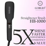 Buy Gorgio Professional Hair Straightner Brush With Ceramic Coating - Purplle