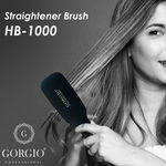 Buy Gorgio Professional Hair Straightner Brush With Ceramic Coating - Purplle