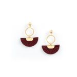 Buy Tipsyfly Post and Back Metal Delicate Fan Drops Earrings For Women's - Purplle