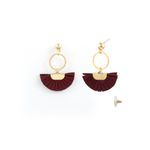 Buy Tipsyfly Post and Back Metal Delicate Fan Drops Earrings For Women's - Purplle