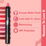 Buy NY Bae Mets Matte Lip Crayon | Satin Texture | Pink | Enriched with Vitamin E - First Base Special 7 (2.8 g) - Purplle
