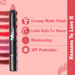 Buy NY Bae Mets Matte Lip Crayon | Creamy Matte Finish  | Moisurizing | Satin Texture | Multipurpose Lipstick | Lip & Cheek Crayon | Red, Pink Lipstick | Swing Like Me 8 (2.8 g) - Purplle