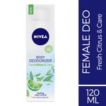 Buy Nivea Deodorizer Fresh Citrus & Care Deodorant Gas Free Women (120 ml) - Purplle
