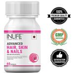 Buy INLIFE Biotin Advanced Hair Skin & Nails Supplement with Multivitamin Minerals Amino Acids for Hair Growth A¢a‚¬a€oe 60 Capsules - Purplle