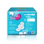 Buy 24 Care Ultra Cottony Soft L 235mm Pack Of 15 Sanitary Napkins Pads - Purplle