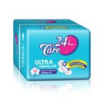 Buy 24 Care Ultra Cottony Soft L 235mm Pack Of 15 Sanitary Napkins Pads - Purplle