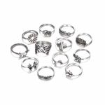 Buy Ferosh Gypsy Silver Ring Set - Purplle