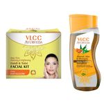 Buy VLCC Haldi Tulsi Facial Kit & Ayurveda Shampoo Intense Nourishing Combo (150 g) - Purplle