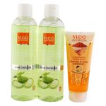 Buy VLCC Silk Shine Shampoo 350 ML (Buy1 Get1) & Kesar Chandan Face Wash Combo (800 ml) - Purplle