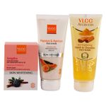 Buy VLCC Haldi Chandan Face wash and Papaya & Apricot Scrub and Snigdha Day Cream Combo (230 g) - Purplle