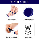 Buy NY Bae Matte Nail Enamel - Pizza With Eggplant Topping 11 (6 ml) | Blue | Luxe Matte Finish | Highly Pigmented | Chip Resistant | Long lasting | Full Coverage | Streak-free Application | Vegan | Cruelty Free | Non-Toxic - Purplle