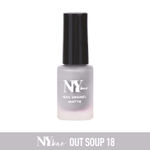 Buy NY Bae Matte Nail Enamel - Take Out Soup 18 (6 ml) | Grey | Luxe Matte Finish | Highly Pigmented | Chip Resistant | Long lasting | Full Coverage | Streak-free Application | Vegan | Cruelty Free | Non-Toxic - Purplle