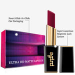 Buy Purplle Ultra HD Matte Lipstick, Purple - Party Partner 2 - Purplle