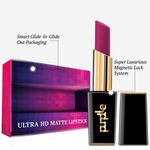 Buy Purplle Ultra HD Matte Lipstick, Purple - Clubbin' Partner 6 - Purplle