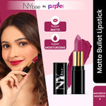Buy NY Bae Super Matte Lipstick - Maverick Madison 8 (4.2 g) | Purple | Matte Finish | Enriched with Vitamin E | Rich Colour Payoff | Nourishing | Long lasting | Smudgeproof | Vegan | Cruelty & Paraben Free - Purplle
