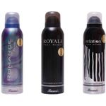 Buy Rasasi Men Deo Spray Combo Set Of 3 (Romance,Royale,Relation) - For Men  (200 Mleach, Pack Of 3) - Purplle
