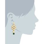 Buy Karatcart 22K GoldPlated Kundan Layered Green Drop Ethnic Necklace Set for Women… - Purplle